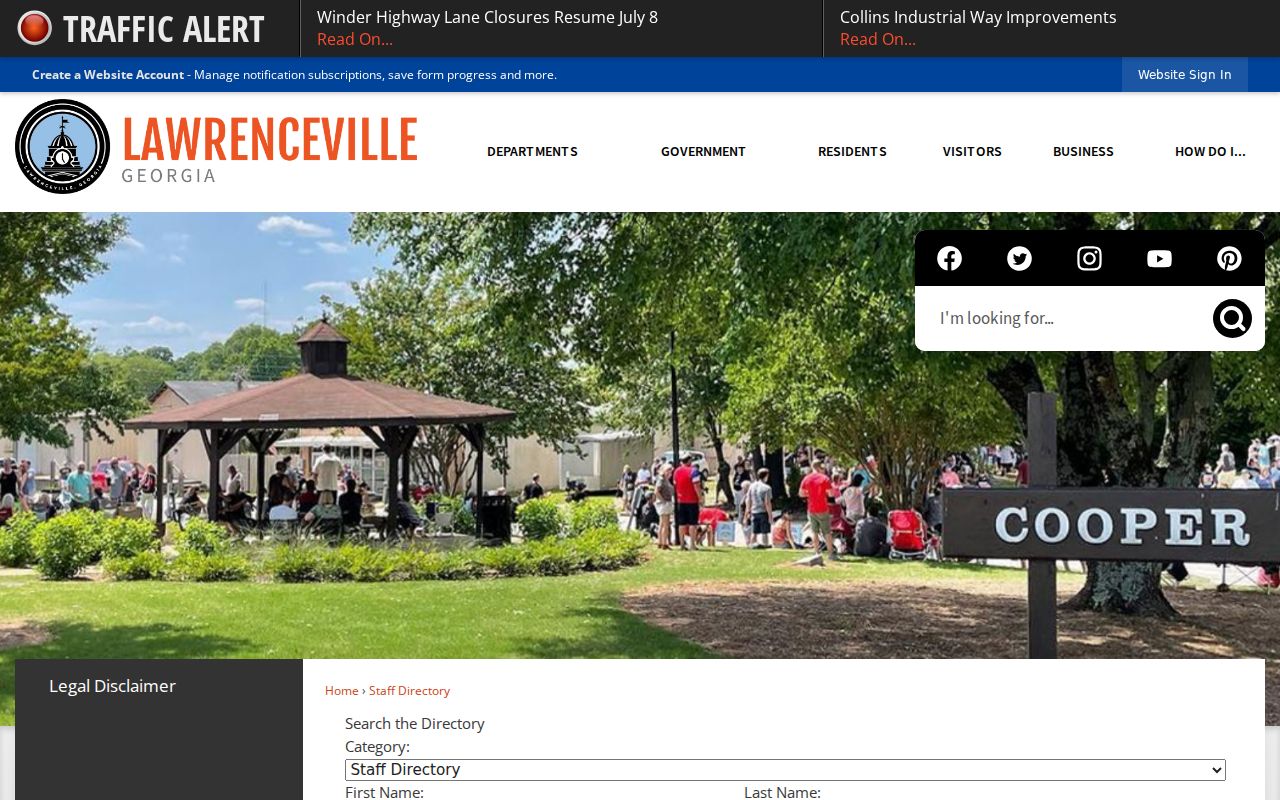 Lawrenceville people directories city staff search